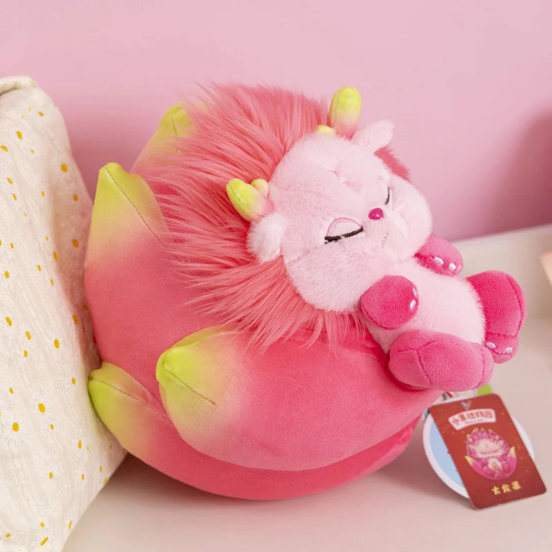 Dragon Fruit Dragon Stuffed Animal with Pillow Option