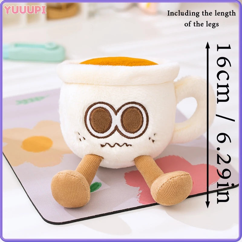 Plush Coffee Cup Mug Teapot Stuffed Toy | Cute Drink Character Pillow