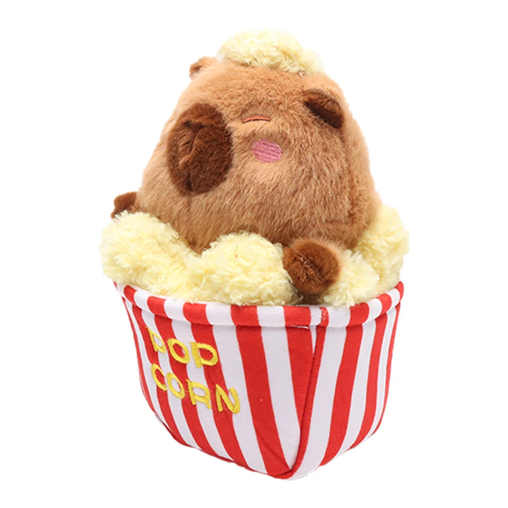 Puffed Rice Capybara Plush Toy – Kawaii Stuffed Animal Decor