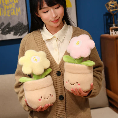 Cute Potted Flower Plush Toy | Soft Stuffed Floral Doll, 28cm