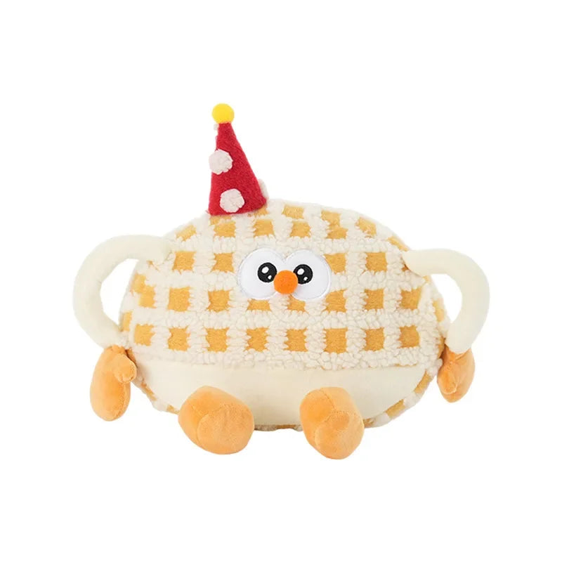 Birthday Waffle Cushion Plushie for Head/Lumbar Support, 14-20" | 35-50 cm