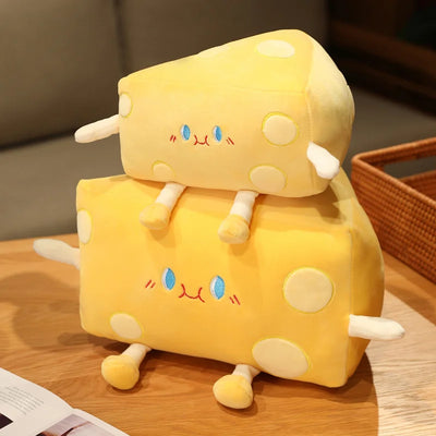 Plushie a forma di formaggio a fette cartoon, 4 colori, 12-20" | 30-50 centimetri