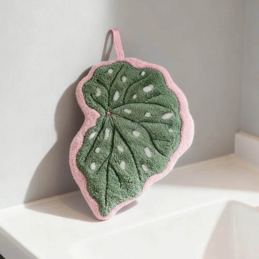Leaves Design Absorbent Hand Towel - Eight Styles | Botanical Print Kitchen Towel