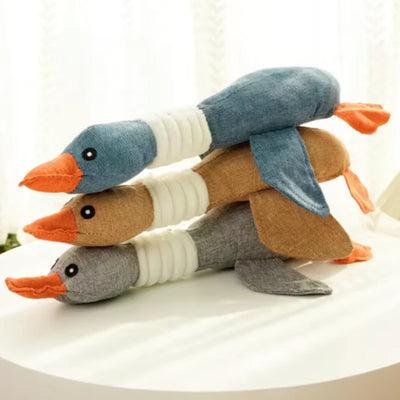 Plushie Goose Squeaky Dog Chew Toy, 13" | 32 cm