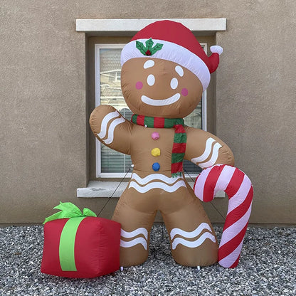 Gingerbread Man Inflatable Lawn Decoration (2.4m/7.9ft)