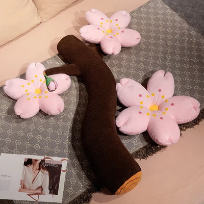 Cherry Blossom Plush Floor Cushion – Sakura Tatami Pillow, 6-47" | 15-120 cm