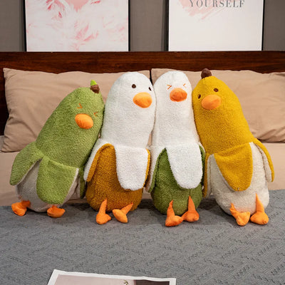 Banana Duck Plush Doll – Cute Funny Animal Pillow, 20-35" | 50-90 cm