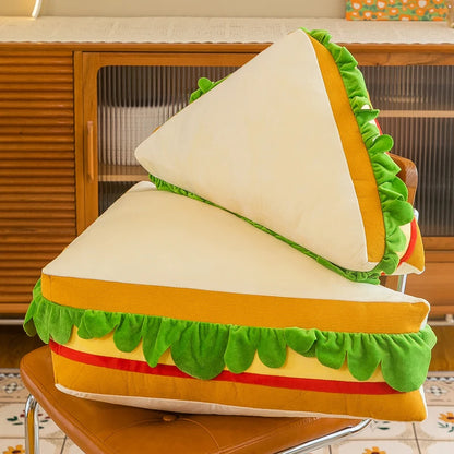 Giant Plushie Cheese Sandwich Cushion – Playful & Cozy Seating