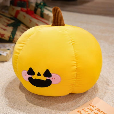Halloween Ghost Pumpkin Plush Pillow - Soft Spooky Back Cushion, 13" | 32 cm
