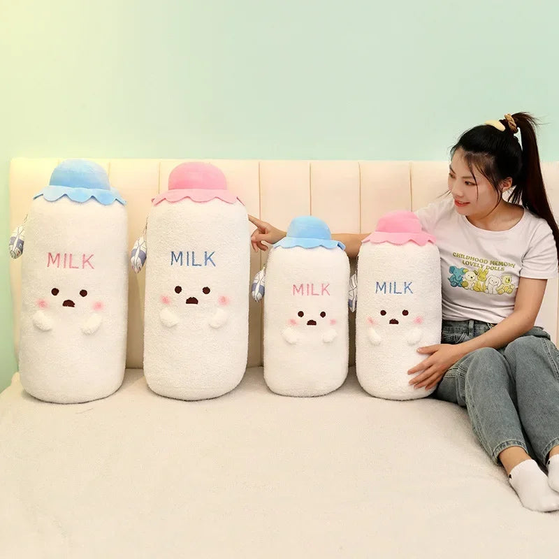 Bottle of Milk Plushie – Cute Plush Toy in Blue or Pink