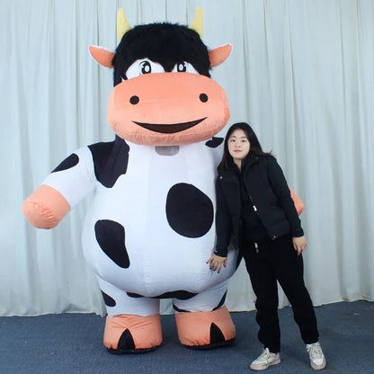 Premium Inflatable Dairy Cow Costume – Customizable Colors