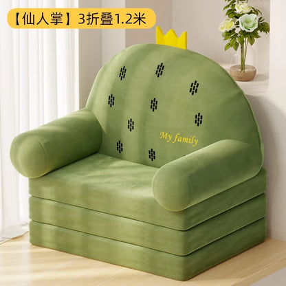 Cactus Plush Children's Reading Chair & Fold-Out Bed