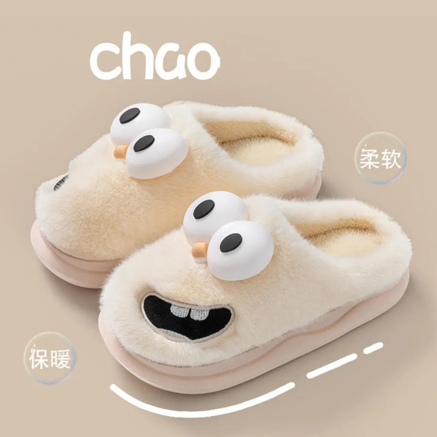 Zapatillas de Pájaro de Dibujos Animados de Peluche, Talla US Hombres 4-6.5 / Mujeres 5.5-18