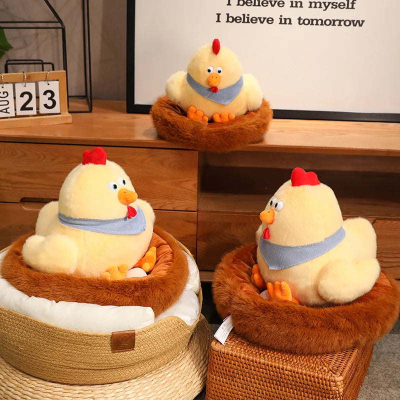 Hen & Nest Plushie Set, 12-15" | 30-38 cm