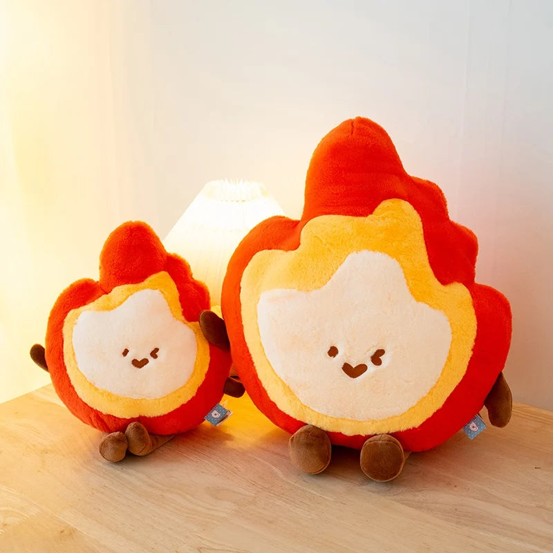 Kawaii Flame Plushie – Cute Stuffed Animal, Keychain, and Shoulder Bag