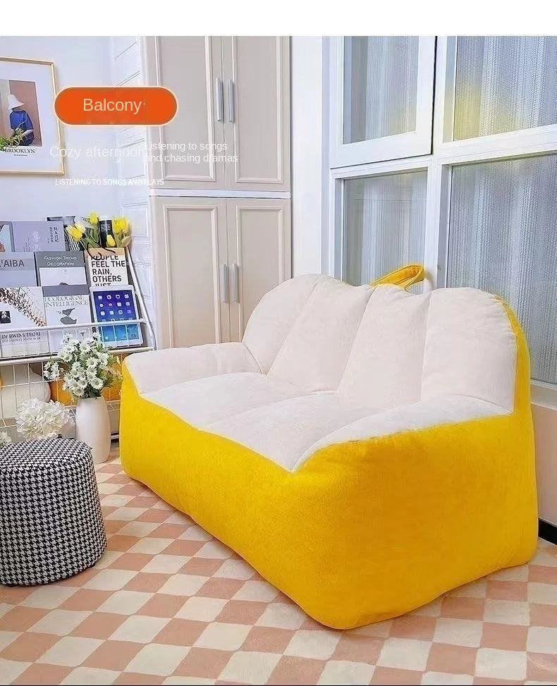 Pumpkin-Themed Two-Person Bean Bag Couch - Four Colors