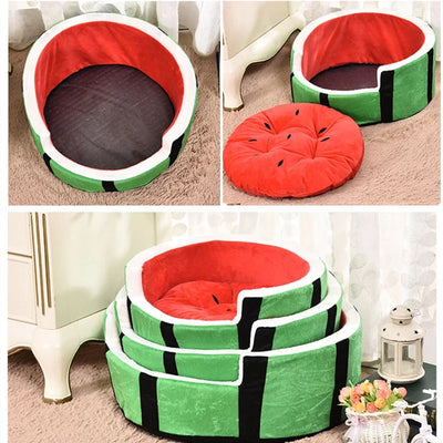 Plush Watermelon Pet Bed, for pets up to 44 lbs/20 kg