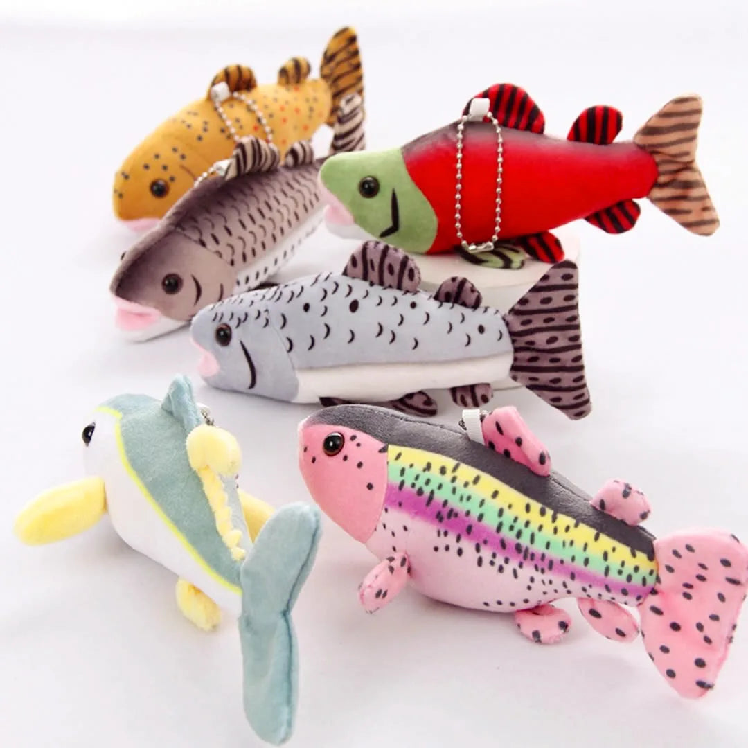 Tropical Fish Plush Pendant Keychain – Aquarium Catfish Doll