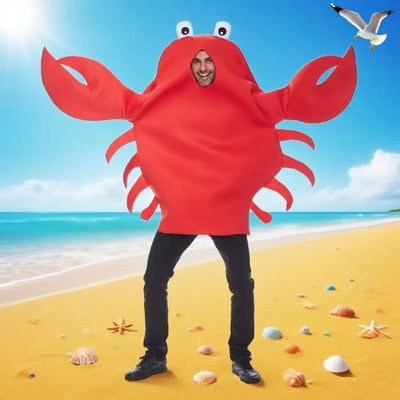 Adult Crab Inflatable Costume | Halloween & Party Fancy Dress Jumpsuit | soft stuffed plushie