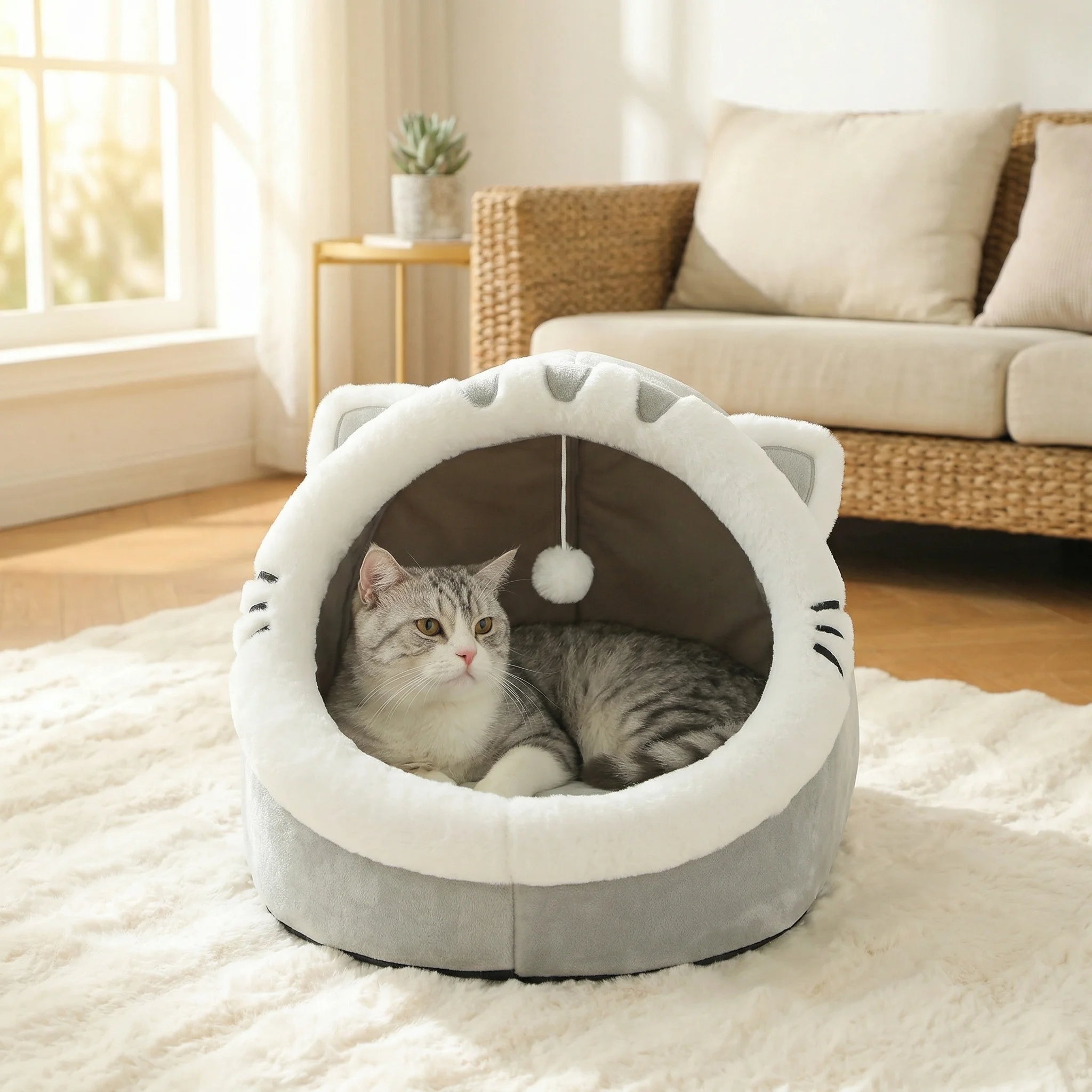 Plushie Bunny Pet Bed, For Pets up to 22 lbs (10 kg)