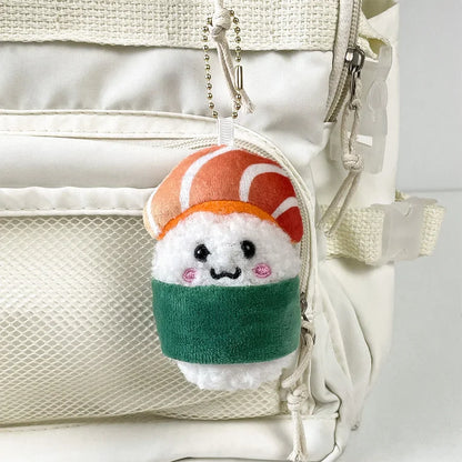 Sushi Roll Plushie Keychain – Kawaii Mini Plush Toy Food