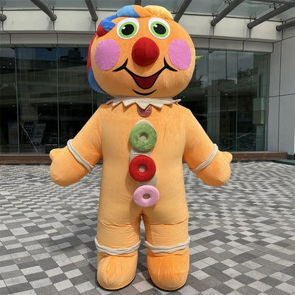 Plush Inflatable Gingerbread Cookie Costume