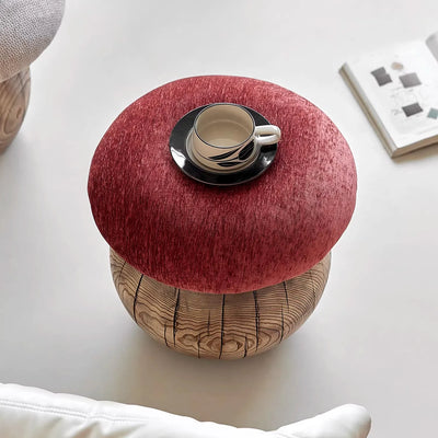 Mushroom Shape Shoe Change Stool – Cream Style Art Design Stool