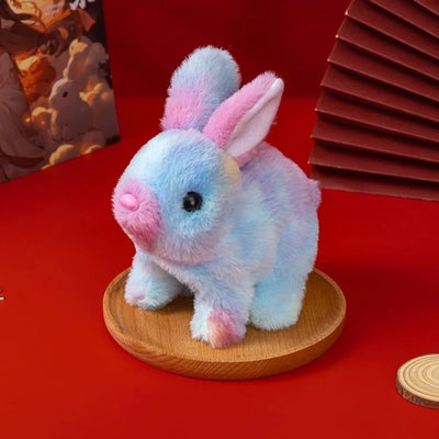 Tie-Dye Electric Bunny Plushie, 4" | 10 cm - Batteries not Included