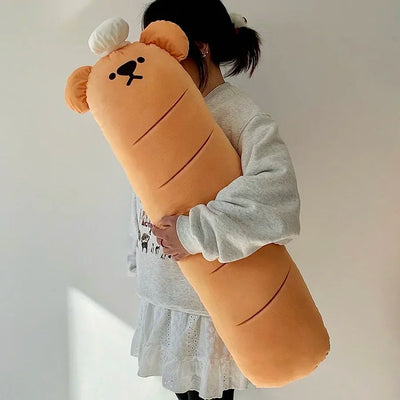 Bread-Themed Dog Back Cushion – Soft Long Plush Sofa Bed Pillow for Dogs
