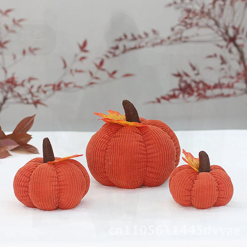 Thanksgiving Pumpkin Corduroy Ornaments – Autumn Festival Decor (Wholesale)