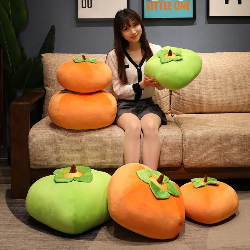 Realistic Persimmon Plushie, Two Colors, 12-16" | 30-40 cm