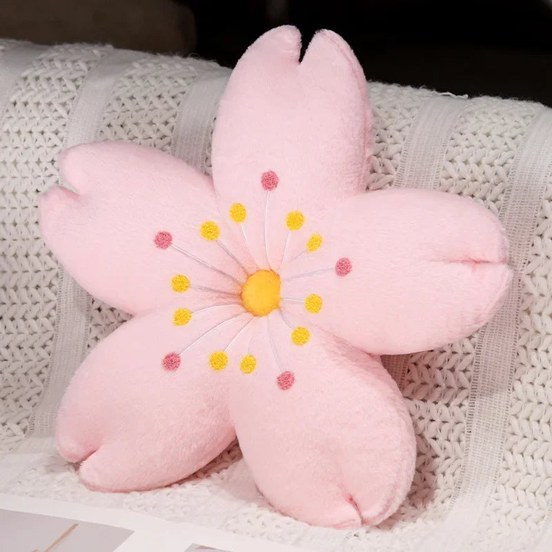 Cherry Blossom Plush Floor Cushion – Sakura Tatami Pillow, 6-47" | 15-120 cm