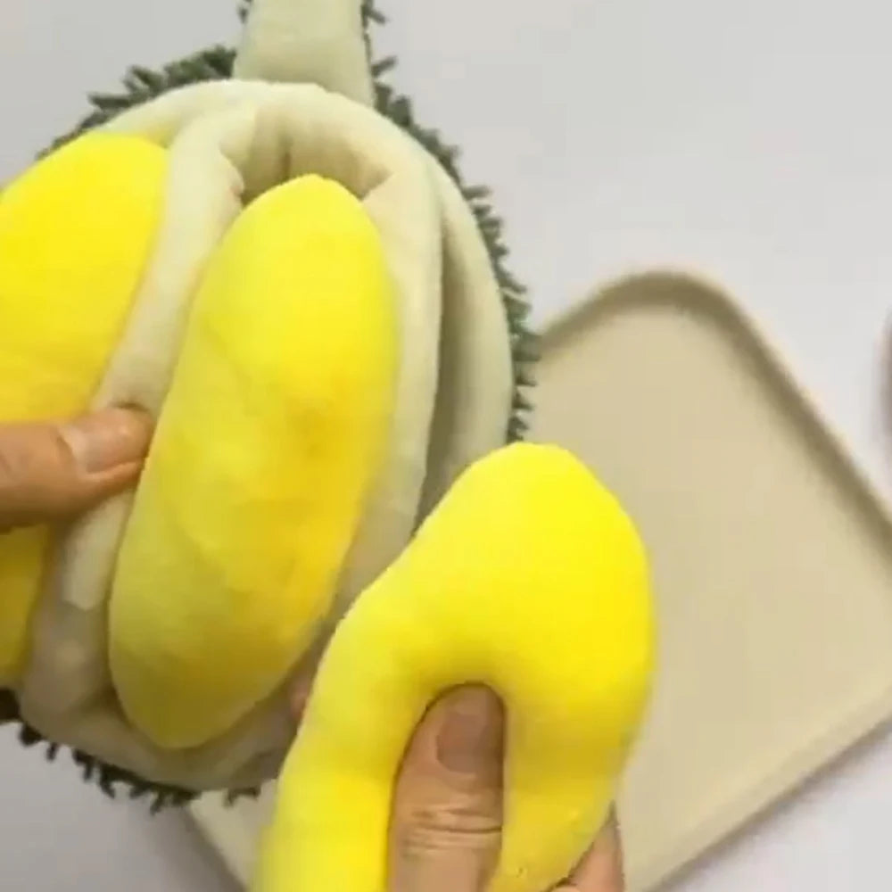 Squeaky Durian Plushie Dog Toy – Interactive Plush Food for Pets