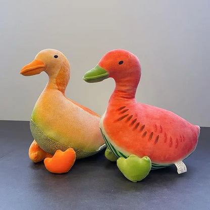 Plush Fruit Duck Springtime Decor, Three Styles, 12" | 30 cm