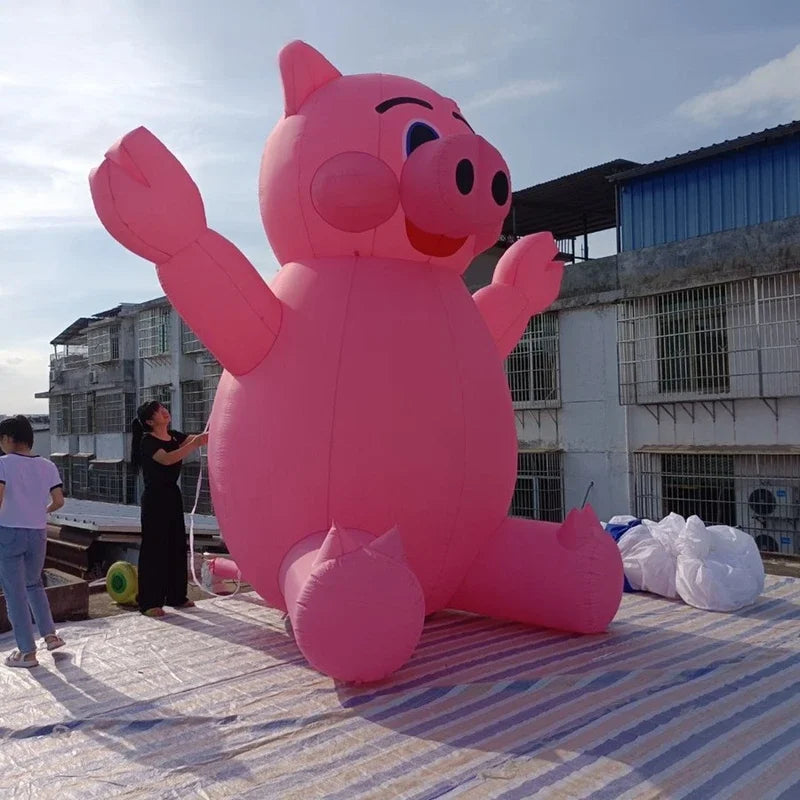 Cerdo Inflable Gigante – Decoración de Jardín Personalizable