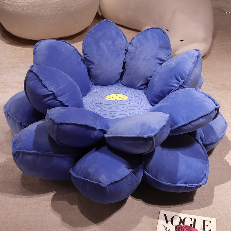 Lotus Blossom Plush Floor Cushion - Two Colors