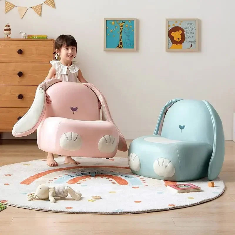 Bunny-Themed Children's Reading Chair - Two Colors