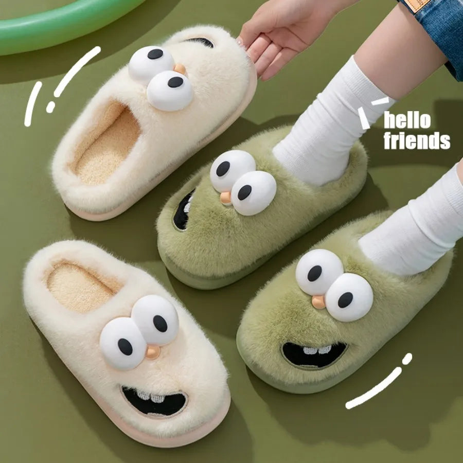 Pluche Cartoon Vogel Slippers, US Mannen 4-6.5 / Vrouwen 5.5-18