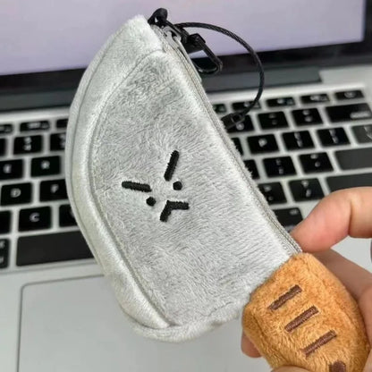 Mini Knife Plushie Keychain – Small Plush Storage for Earbuds