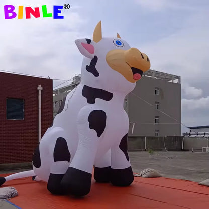 Sitting Inflatable Cow – Giant Customizable Cow Decoration