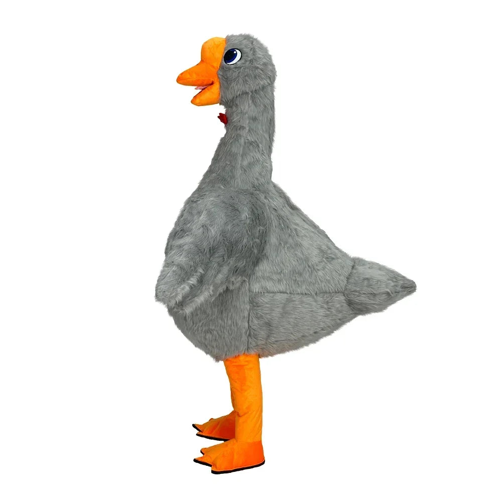 Costume de cygne blanc en peluche gonflable