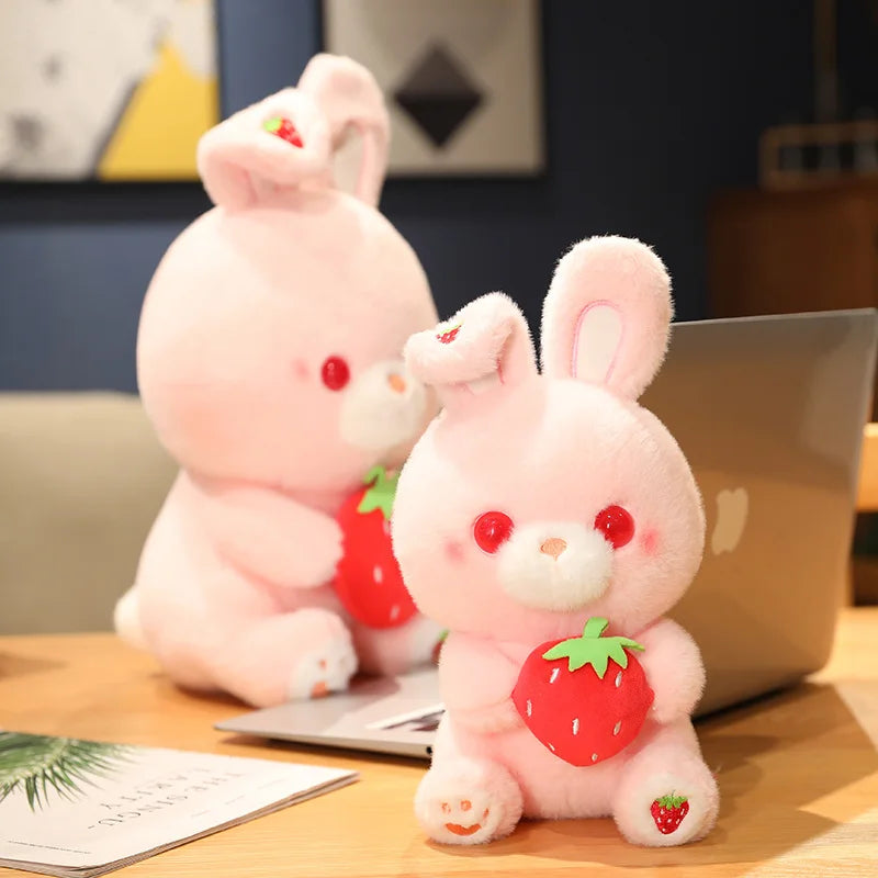 Strawberry Bunny Plushie, 11-20" | 28-50 cm