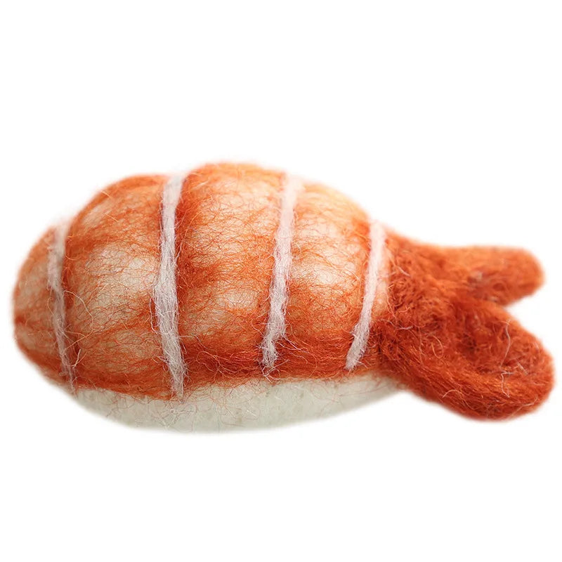 Wool Felt Sushi Plushies – Realistic Mini Food Plush Toys