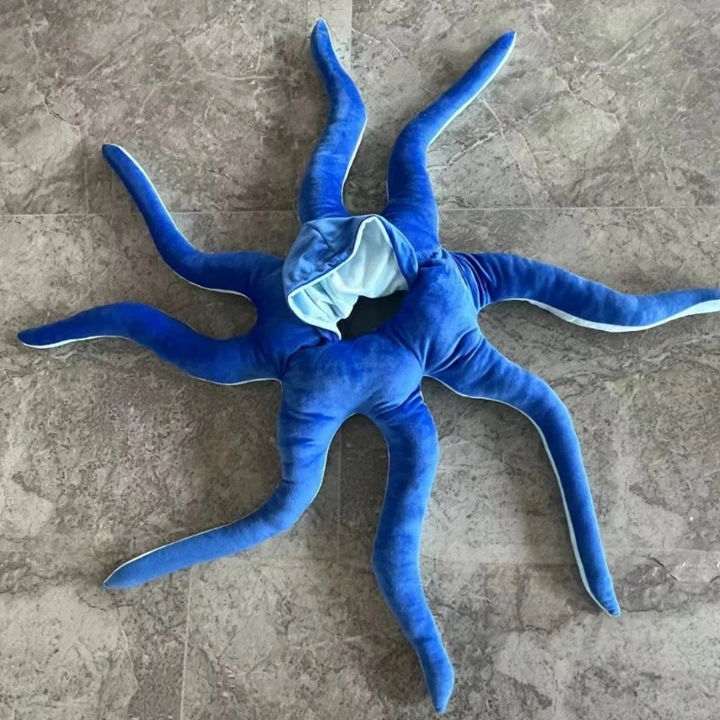Giant Cartoon Octopus Plush Hat & Pillow | Oversized Stuffed Aquatic Toy, 51\" | 130 cm