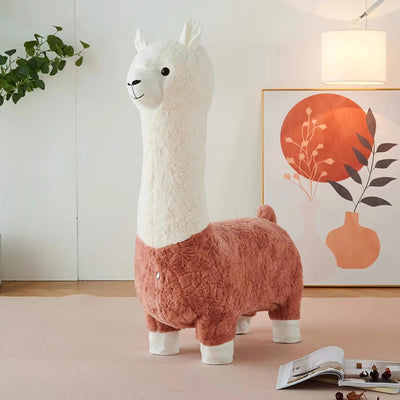 Gemütlicher Alpaka-Plüschhocker, Acht Farben