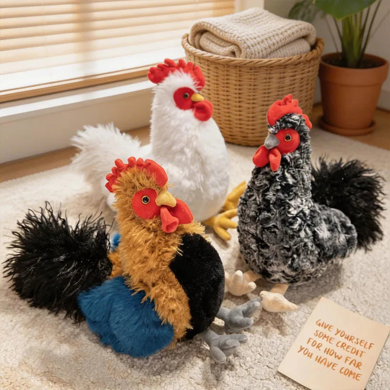Realistic Chicken & Poultry Plush Collection – Hen, Silkie, Turkey & More