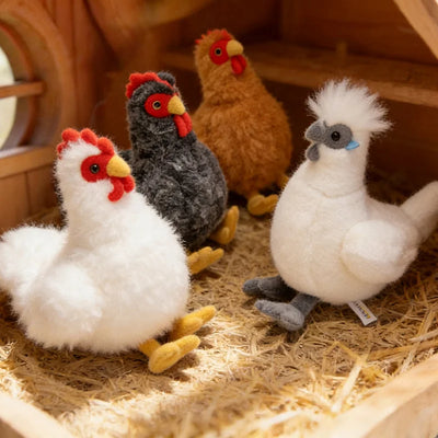 Realistic Chicken & Poultry Plush Collection – Hen, Silkie, Turkey & More