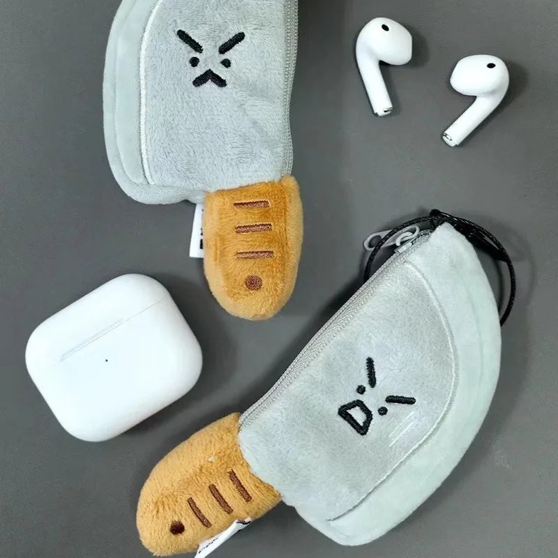 Mini Knife Plushie Keychain – Small Plush Storage for Earbuds