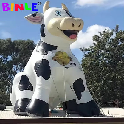 Vaca Inflable Sentada – Decoración de Vaca Gigante Personalizable