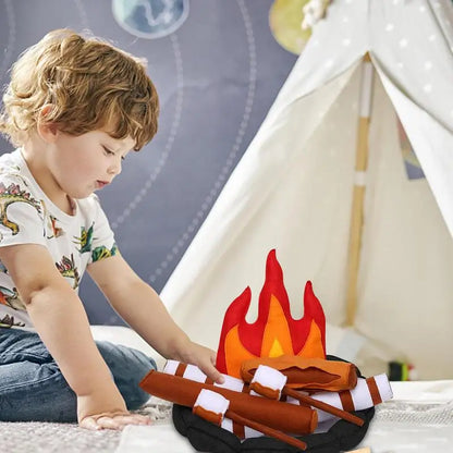 Ensemble de jeu de feu de camp S'mores en peluche, 16" | 40 cm